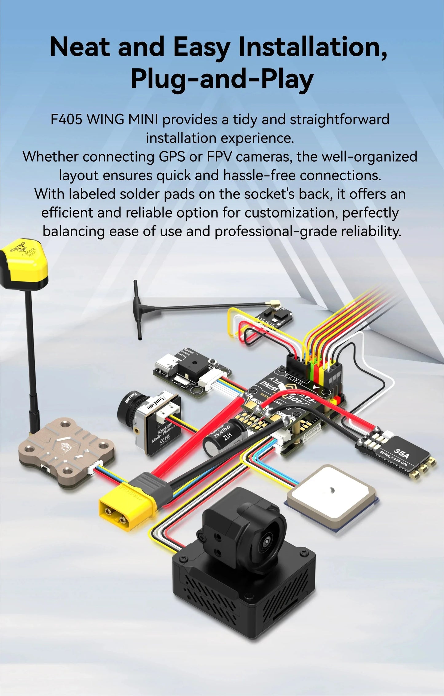 SpeedyBee F405 WING MINI Fixed Wing Flight Controller