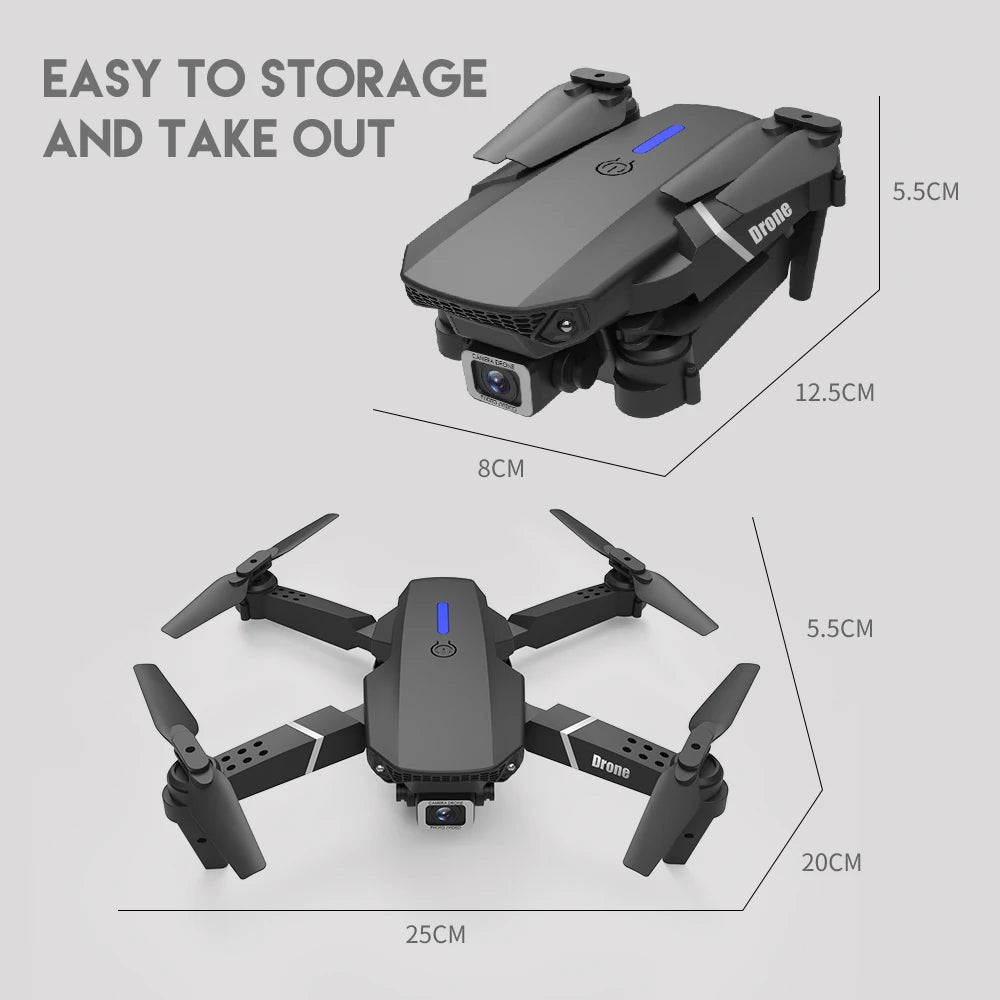 New E88Pro RC Drone 4K Professinal With 1080P