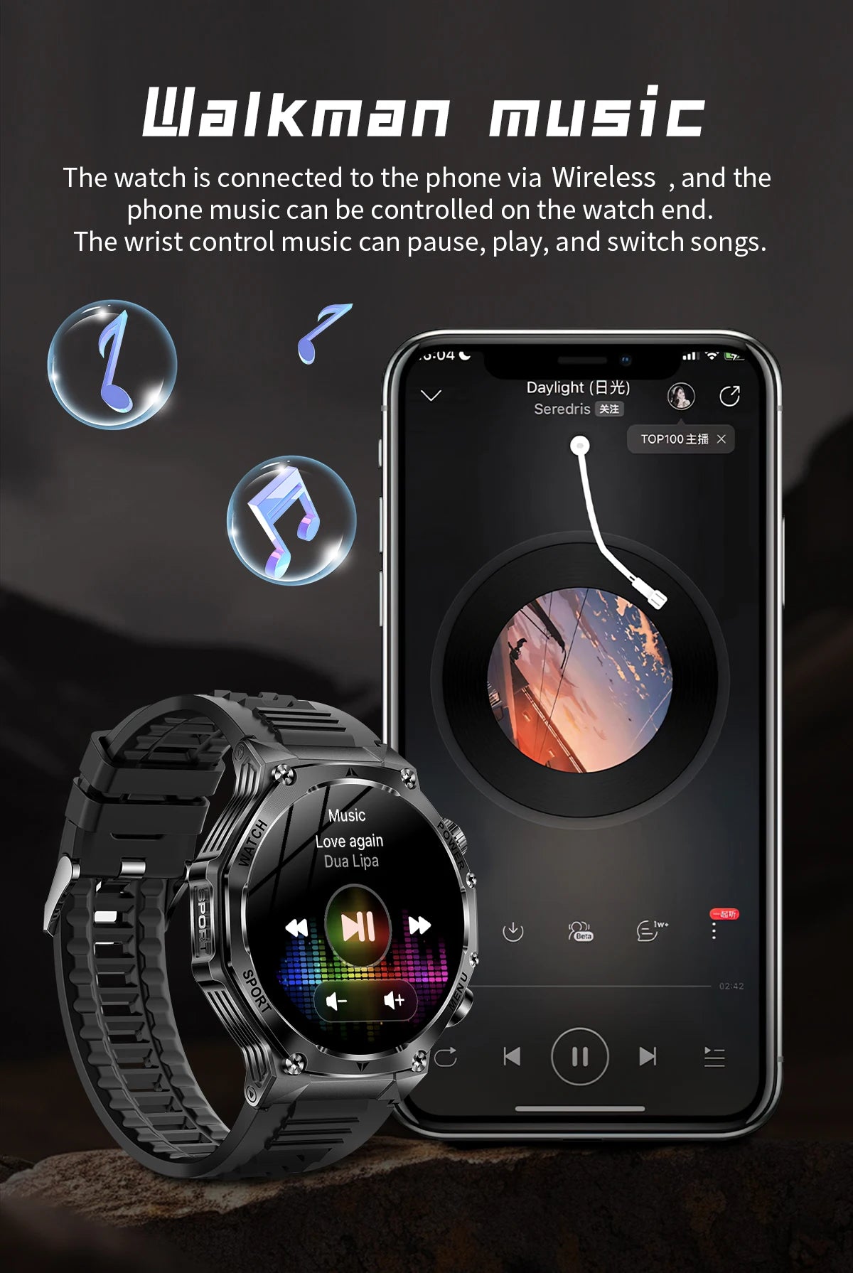 LIGE New Men Smart Watch Bluetooth Calling 800mAh