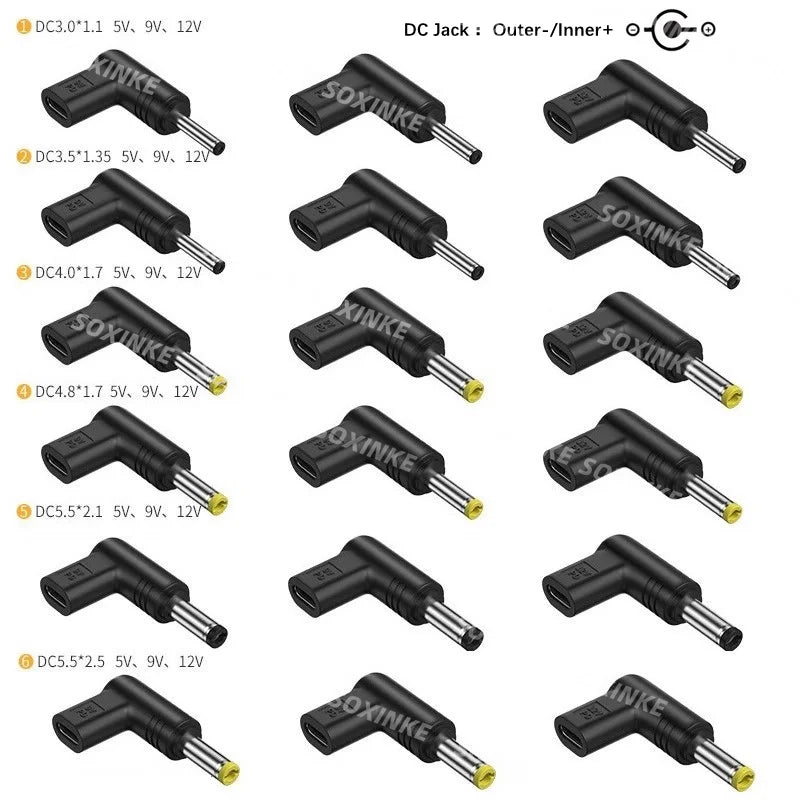 USB C PD to DC Power Connector Universal