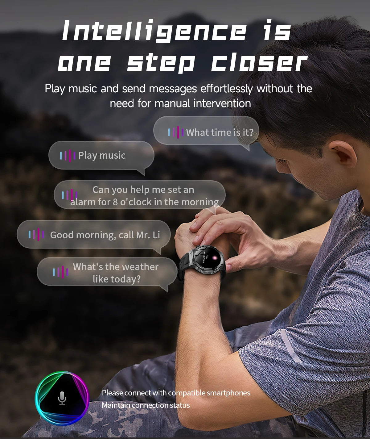 LIGE New Men Smart Watch Bluetooth Calling 800mAh