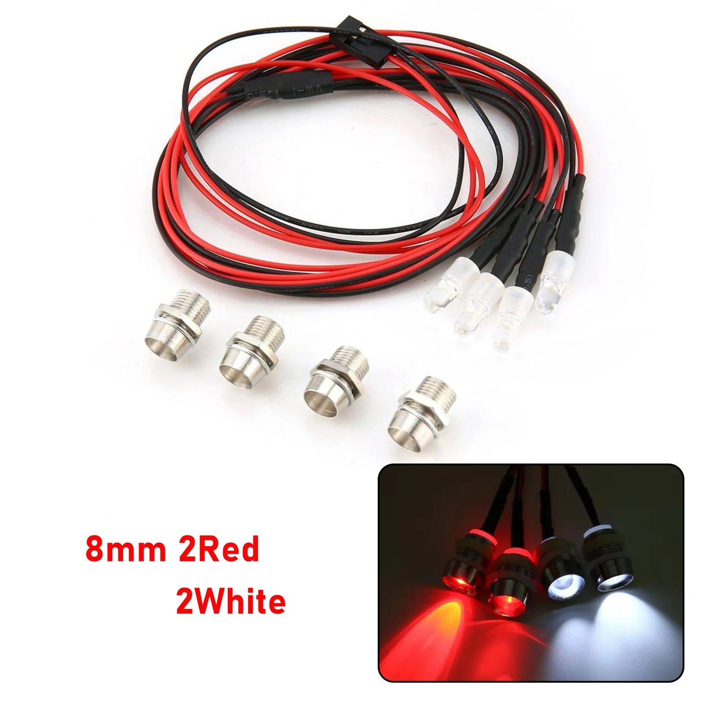 RC LED Light Kit Headlamps for 1/10 1/8