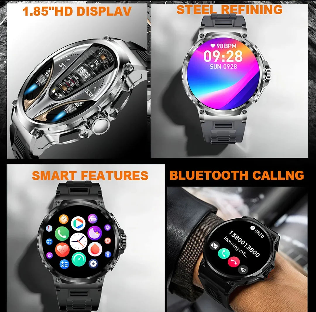 New 710mAh Bluetooth Call Smart Watch Men Sports
