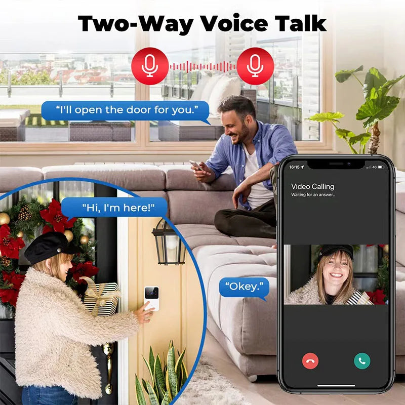 Tuya WiFi Video Doorbell Wireless HD Camera