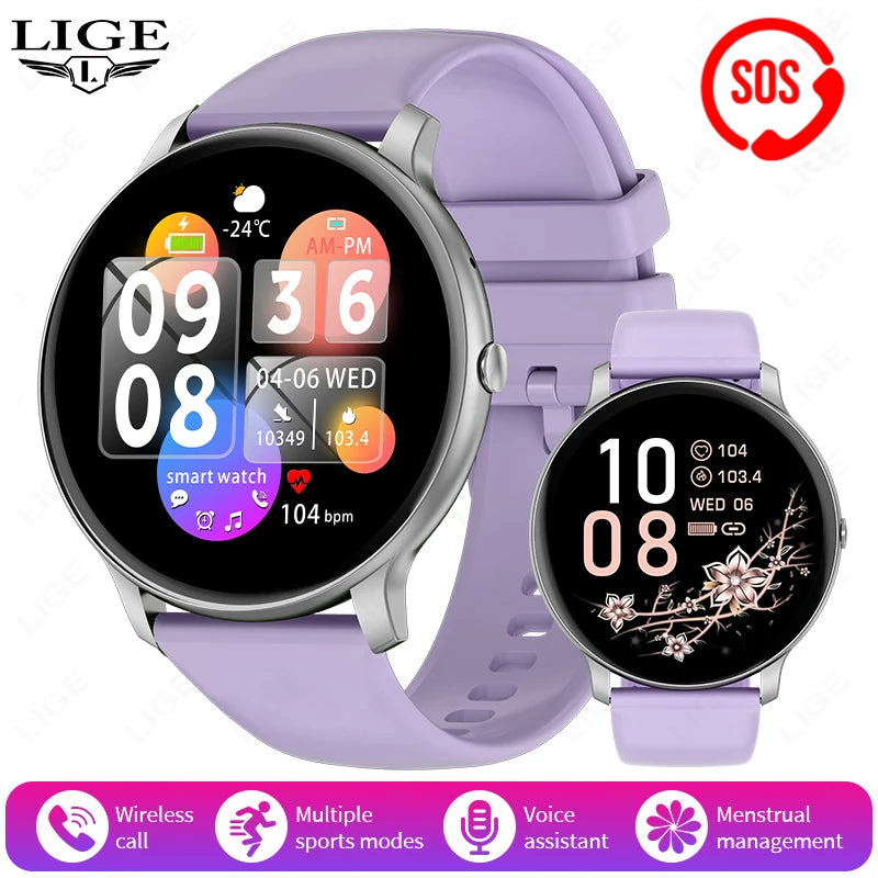 2025 New Smart Watch Women Men Bluetooth Call